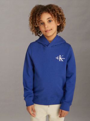 Imagen 1 del producto Poleron con Gorro Niño Small Monogram Azul Calvin Klein