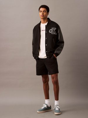 Short Slim de Algodón Negro Calvin Klein