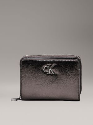 Billetera Minimal Monogram Gris Calvin Klein