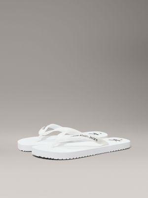 Sandalias con Logotipo Blanco Calvin Klein