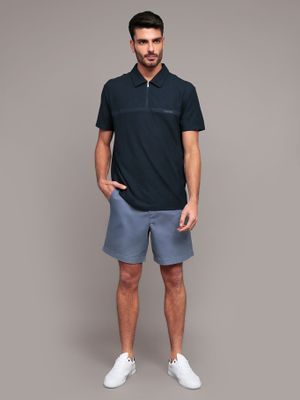 Imagen 2 del producto Polo manga corta con cremallera Azul Calvin Klein