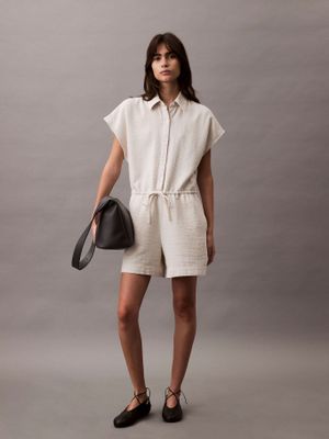 Imagen 2 del producto Enterizo Corto con Cierre de Botones Beige Calvin Klein