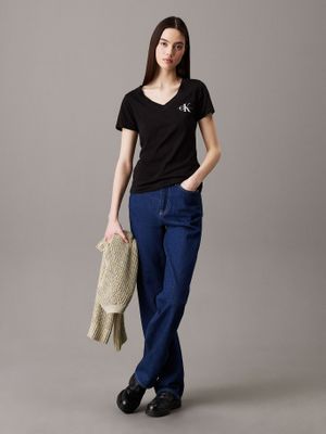 Imagen 2 del producto Pack 2 Poleras Monologo V-Neck Negro Calvin Klein