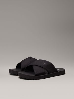 Sandalias de lona Cross Negro Calvin Klein
