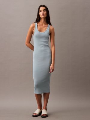 Vestido Hero Contour Celeste Calvin Klein