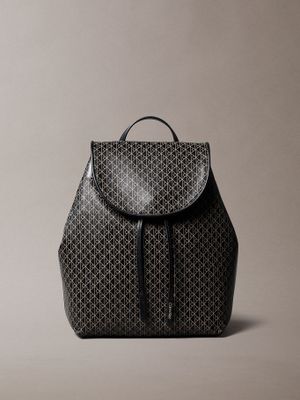 Mochila Con Estampado Integral Negro Calvin Klein