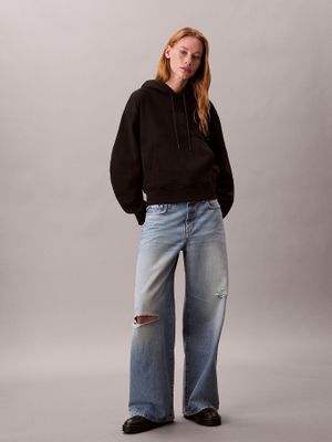 Imagen 2 del producto Polerón Con Gorro De Felpa Negro Calvin Klein