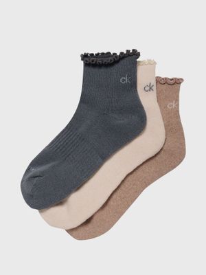 Pack 3 Calcetin Cushion Ruffle Multicolor Calvin Klein