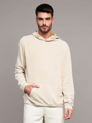 Polerón con Detalles Acanalados Beige Calvin Klein