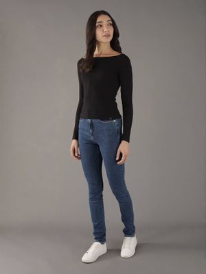Jeans High Rise A4 Skinny Azul Calvin Klein