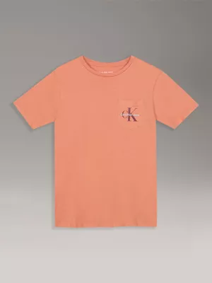 Polera Niño Con Bolsillo Para Niño Naranja Calvin Klein