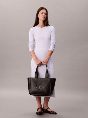 Imagen 2 del producto Cartera Tote Con Monograma Grabado Negro Calvin Klein