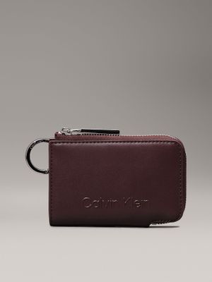 Tarjetero Embossed Burdeo Calvin Klein