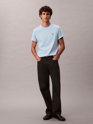 Imagen 2 del producto Polera Regular y Monograma Bordado Celeste Calvin Klein