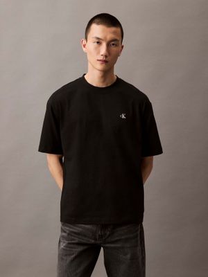 Polera Relaxed con Monograma Archive Negro Calvin Klein