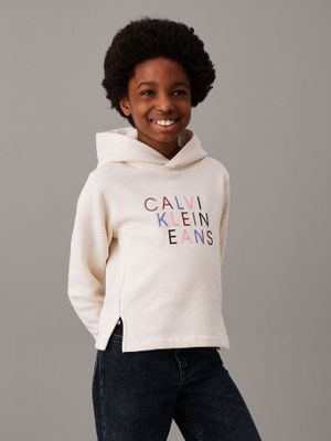 Polerón Niña Colour Logo Beige Calvin Klein