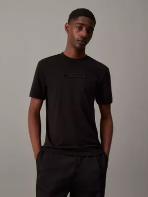 Polera Embroidered Logo Peached Negro Calvin Klein