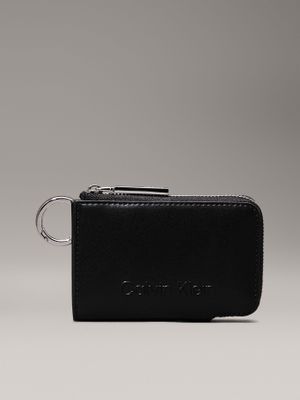 Tarjetero Embossed Negro Calvin Klein