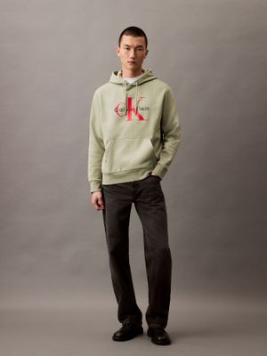 Imagen 2 del producto Polerón con Gorro Monograma Verde Calvin Klein