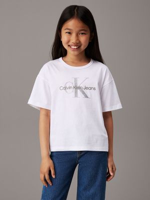 Polera holgada con logo Blanco Calvin Klein
