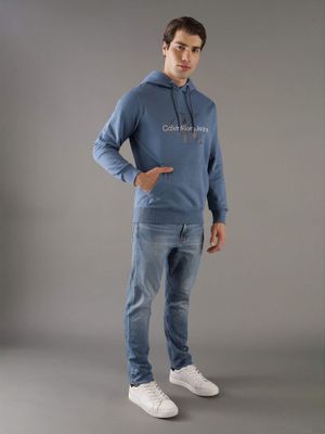 Imagen 2 del producto Polerón con Gorro Seasonal Monologo Azul Calvin Klein