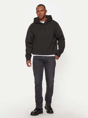 Imagen 2 del producto Polerón con gorro y logo tape Negro Calvin Klein