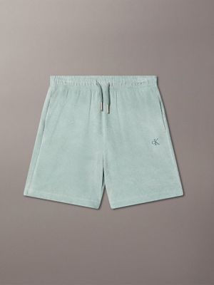Short Niño Towelling Texture Verde Calvin Klein