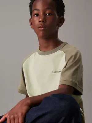 Polera Niño Color Block Verde Calvin Klein