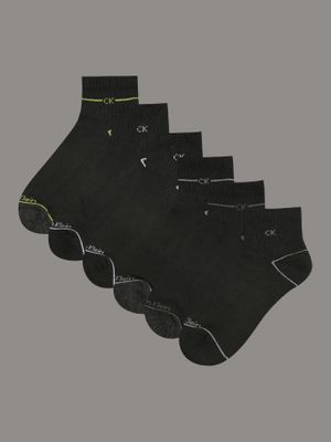 Pack 6 Calcetin Cushion Quarter Negro Calvin Klein
