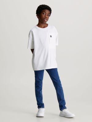 Jeans Niño Mid Rise Slim Azul Calvin Klein