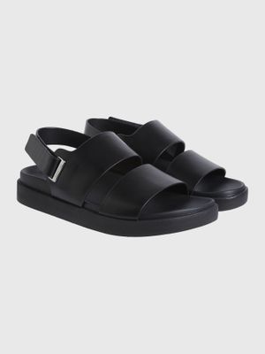 Sandalias Planas Ajustables Negro Calvin Klein