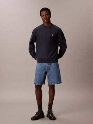 Imagen 2 del producto Polerón de Felpa de Tejido Premium Azul Calvin Klein