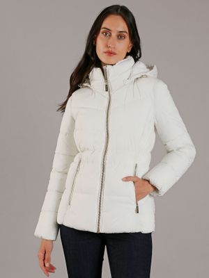 Parka Liquid Stretch Puffer Blanco Calvin Klein