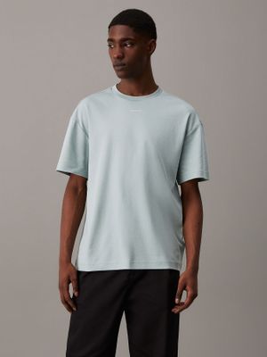 Polera Nano Logo Interlock Verde Calvin Klein