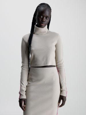 Imagen 1 del producto Polera Ls Elastic Crop Crema