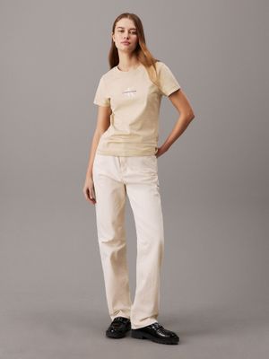 Imagen 2 del producto Polera Monologo Slim Beige Calvin Klein