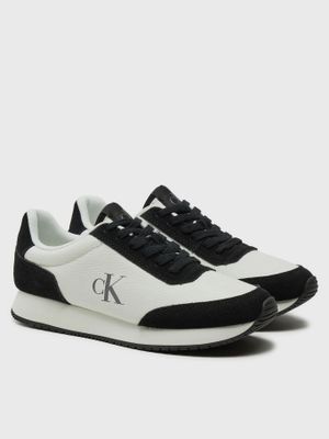 Zapatillas runner de cuero Negro Calvin Klein