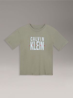 Polera Niño Bold Ckj Graphic Verde Calvin Klein