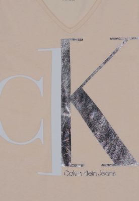 Imagen 2 del producto Polera Split Monogram Beige Calvin Klein