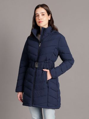 Parka Long Coat Azul Calvin Klein