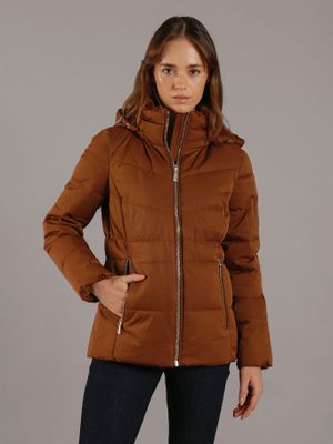 Parka Liquid Stretch Puffer Café Calvin Klein