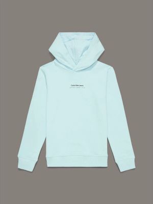Polerón Niño con Gorro Shifted Celeste Calvin Klein