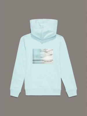 Imagen 2 del producto Polerón Niño con Gorro Shifted Celeste Calvin Klein