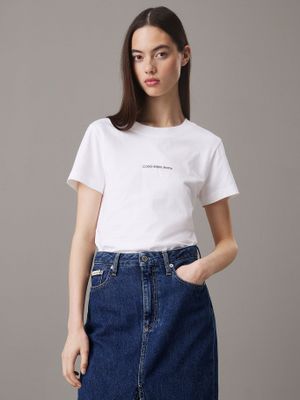 Polera Monologo Slim Blanco Calvin Klein
