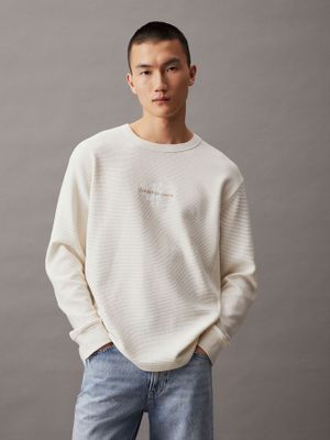 Polera LS City Grid Blanco Calvin Klein