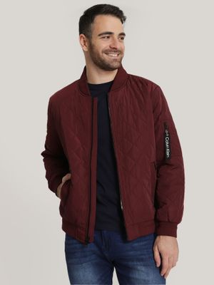 Chaqueta Bomber Quilted Burdeo Calvin Klein