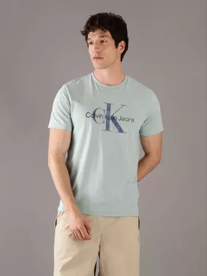 Polera Monogram Crew Verde Calvin Klein