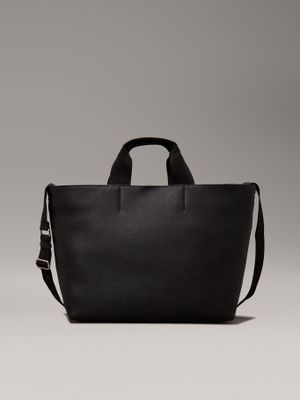 Cartera Tote Over Webbing Negro Calvin Klein