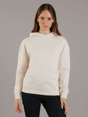 Poleron con Gorro Hero Logo Beige Calvin Klein