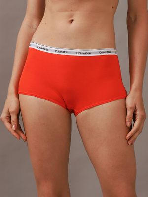 Calzón Hipster Modern Logo Naranja Calvin Klein